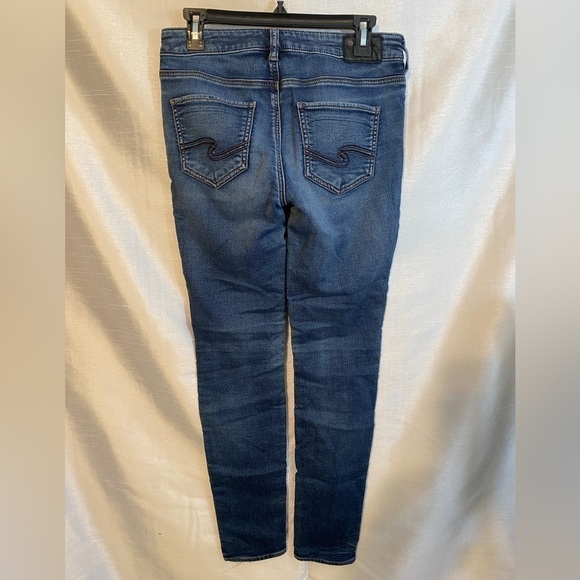 Silver Jeans  Co. Aiko High Rise Skinny Joga. Jean Medium Wash Ladies W28/L31 - Picture 10 of 12